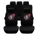 Universal Five Seat Car Seat Cover Panda Skull Head Butterfly Front & Rear Seat Covers