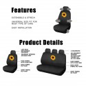 Universal Five-Seater Car Seat Cover Protector Sunflower Front & Rear Seat Covers