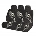 Universal Front Car Seat Cover Skull Car Seat Cover Floor Mats Full Set