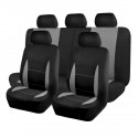 Universal Grey Car Seat Covers 9Pcs Full Set Protectors Washable For Front Rear Seat