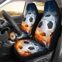 Universal Single Front Car Seat Cover Protector Football Print Cushion Non-slip