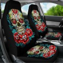 Universal Skull Flower Polyester Car Seat Cover Vehicle Seat Cushion Protector