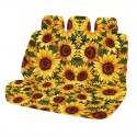 Universal Sunflower 5-Seats Car Seat Covers Set Polyester Washable Interior Part