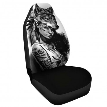 Universal Wolf Girl Polyester Car SUV Seat Cover Vehicle Seat Cushion Protector