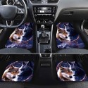 Universal Wolf Pattern Front Rear Car Floor Mat Pad Set Waterproof Washable