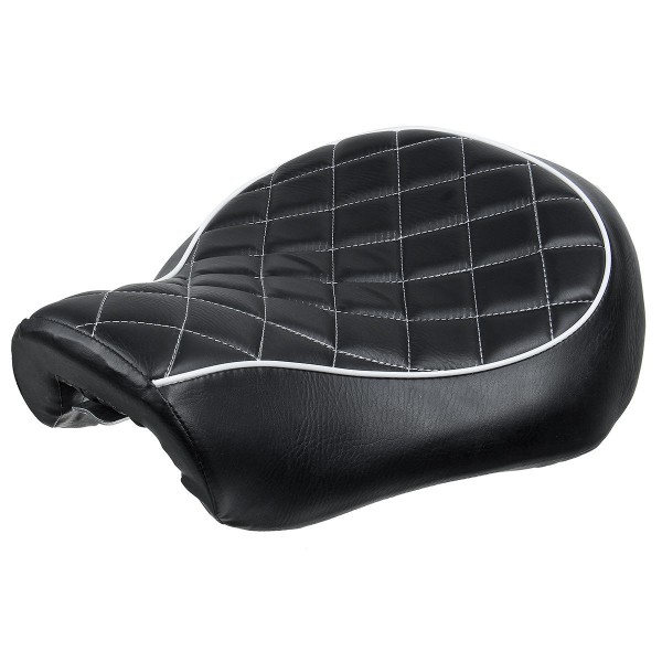 Driver Passenger Two-Up Seat Cushion PU Leather For Harley XL883 XL1200 Black