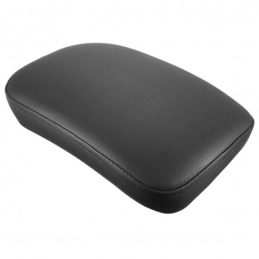 Motorcycle Rear Pillion Rectangular Seat Pad 6/8 Suction Cup Black For Harley Cruiser Custom