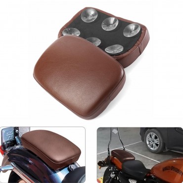Rear Passenger Pillion Seat Cushion Pad 6/8 Suction Cups For Harley Cruiser Chopper