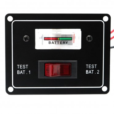 12V Car Battery Condition Dual Test Meter Gauge Switch Panel Boat Marine Caravan