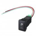 12V Car LED Push Switch On-Off With Connector Wires Green&Red Lighting For Toyota Prado RV4 Hilux Landcruiser