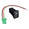 12V Car LED Push Switch On-Off With Connector Wires Green&Red Lighting For Toyota Prado RV4 Hilux Landcruiser