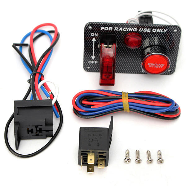 12v Racing Car Engine Start Push Button Toggle Ignition Switch Panel