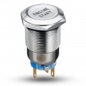 19mm Waterproof Car Engine Start Push Button Switch Stainless Steel Metal Lamp Momentary Latching LED Light 12V