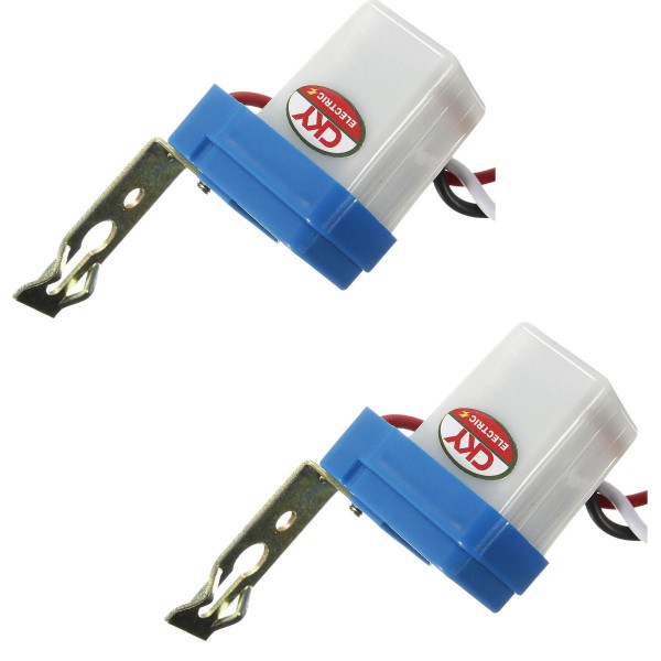 2PCS Photocell Street Light Switch Automatic Auto On Off AC DC 12V 50-60HZ 10A Photo Control Photoswitch Sensor Controller