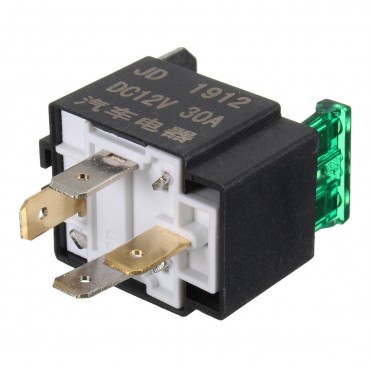 4 Pin Mini Automotive Car Relay With Fuse Four Legs DC 12V 30A