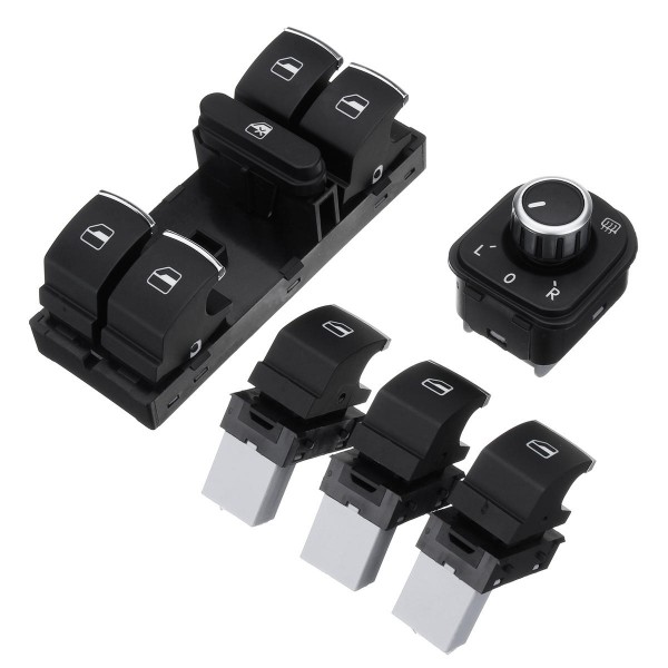 5PCS Window Master Panel Mirror Switch Control For VW Passat Golf MK5 6 Jetta Tiguan Touran