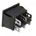 6-Pin 12V DPDT Power Window Momentary Rocker Switch AC 250V/10A 125V/15A