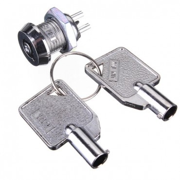 Key Operated Security Switch Single Pole Single Throw SPST 2 Position
