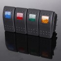 LED ON-OFF illuminated Rocker SPST Switch Car Van Dash Boat Marine