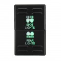 LED Spot Light Bar Rear Driving Fog Light Dual Button Push Switch For Ford Ranger PX For Mazda BT50 2011-Up