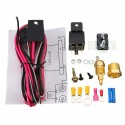 ON AT 185° OFF AT 170° Engine Cooling Fan Thermostat Temp Switch Sensor Relay Kit