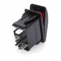 Rocker Switch SPST ON-OFF Dual Red LED Illuminated Roof Driving Spot Light for 12V-24V Car Boat Modified