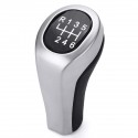 5 6 Speed PU Leather Chrome Manual Gear Shift Knob For BMW E90 E91 E92 X1 X3 X5