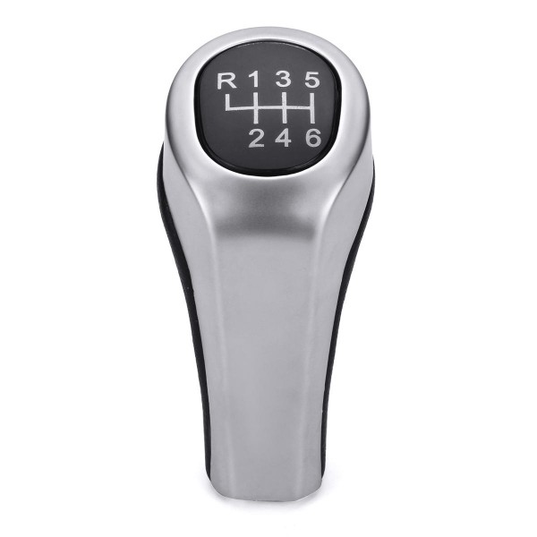 5 6 Speed PU Leather Chrome Manual Gear Shift Knob For BMW E90 E91 E92 X1 X3 X5