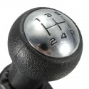 5 Speed Gear Shift Gaiter Knob For PEUGEOT 207 307 406 Black Chrome Leather