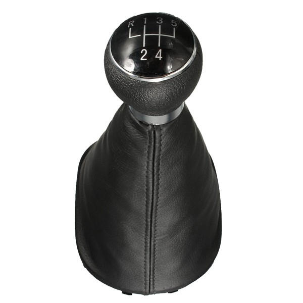 5 Speed Gear Shift Knob Gear Stick Gaiter Boot For VW Touran Caddy MK2 Leather