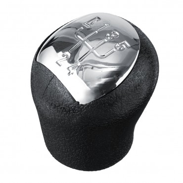 5 Speed Gear Shift Knob Head Glossy Silver For Renault Clio Kangoo Megane Scenic