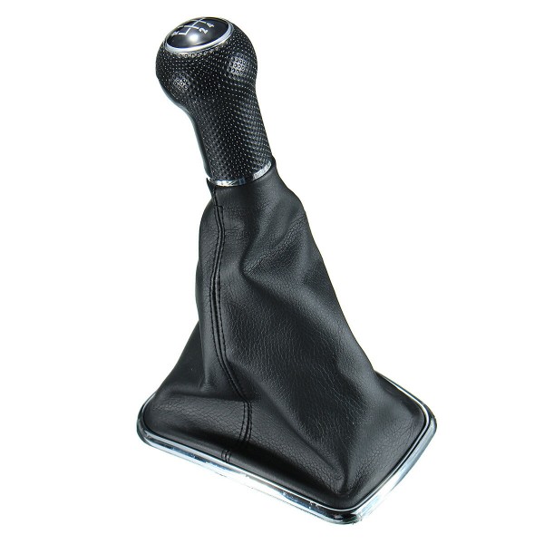 5 Speed Gear Shift Knob Shifter Manual Car Lever with PU Leather Gaitor Boot For VW Mk4 Golf GTI R32 Jetta Bora