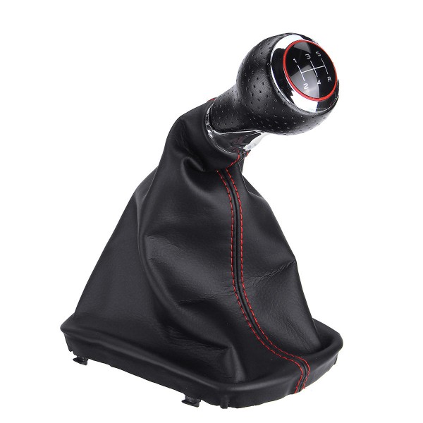 5 Speed Gear Shift Knob with Boot Cover for Audi A3 A4 A6 A8