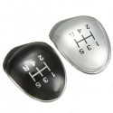 5 Speed Gear Stick Shift Knob Cap Cover Black/Chrome Replacement For Ford Fiesta Focus