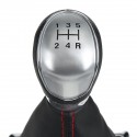 5 Speed MT Gear Stick Shift Knob with Leather Dust Boot Cover For Ford Focus MK2 2005-2012