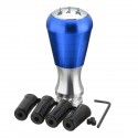 5 Speed Manual Gear Shift Knob Aluminum Alloy Black/Blue/Red with Adapter For Peugeot 405 307 206