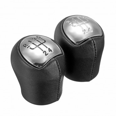 5 Speed PU Leather Gear Shift Knob For Renault Megane Clio II Twingo Kangoo