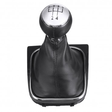 5 Speed Shift Gear Knob Boot Cover PU Leather For VW EOS GOLF MK5 V 6 VI