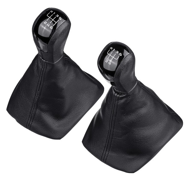 5/6 Speed Gear Shift Knob Stick with PU Leather Gaiter Boot Cover For Skoda Octavia MK2 2004-2012