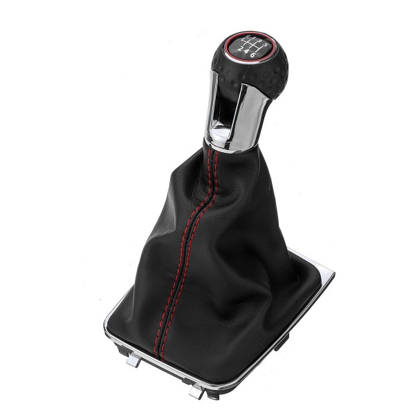 6 Speed Car Gear Stick Level Shift Knob With Leather Boot for VW