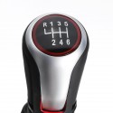 6 Speed Gear Shift Knob & Leather Boot Cover For Volkswagen VW Golf 5 6 MK5 MK6