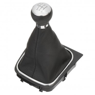 6 Speed Gear Shift Knob Stick Gaiter Boot Cover For VW Golf MK5 MK6 Black