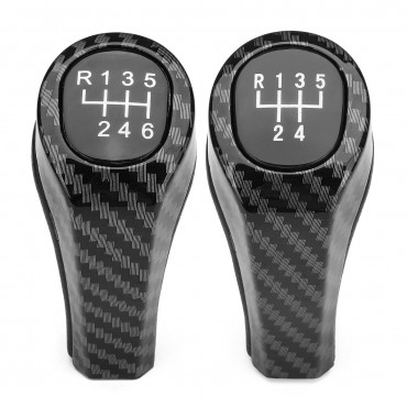 Car 5/6 Speed Carbon Fiber Color Manual Gear Shift Stick Knob For BMW E90 E91 E92 X1 X5 X3