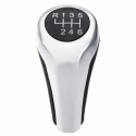 Car 5/6 Speed PU Leather Matte Silver Gear Shift Knob for BMW 1/3/5/6 Series X1 X3 X5