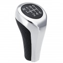 Car 5/6 Speed PU Leather Matte Silver Gear Shift Knob for BMW 1/3/5/6 Series X1 X3 X5