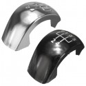 Chrome Black 5 Speed Gear Shift Knob Cap Cover For Skoda Octavia MK2