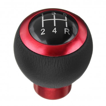 Universal 5 6 Speed Manual Car Gear Shift Knob Shifter Lever Aluminum Handle Ball with 3 Adapter