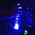 Universal 250mm 12V Gear Shift Knob Crystal Bubble with Blue LED Breathing Light