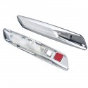 1 Pair Amber Side Marker Light Chrome+Smoke/Chrome+Clear For BMW E60 E61 E81 E82 E88 E90 E91 E92 E93
