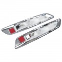 1 Pair Amber Side Marker Light Chrome+Smoke/Chrome+Clear For BMW E60 E61 E81 E82 E88 E90 E91 E92 E93